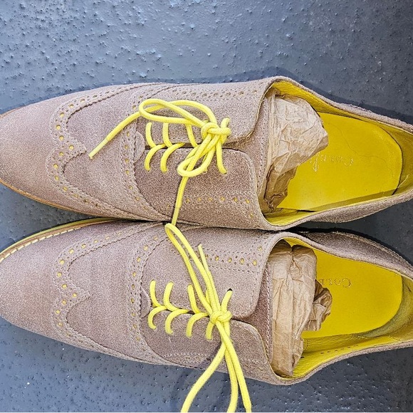 Cole Haan  Tan and Yellow Oxfords - Picture 2 of 8